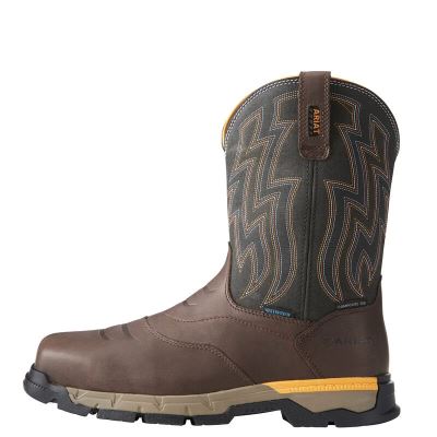 Ariat Work: Rebar Flex Western Waterproof Composite Toe Zapatos de Seguridad Hombre - Chocolate Marr